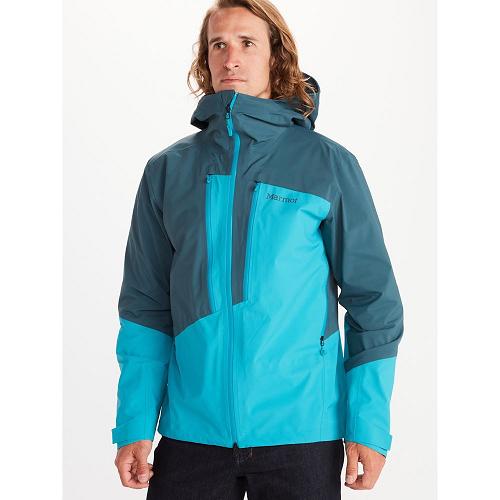 Marmot Huntley Rain Jacket For Mens Blue Grey QMT964752